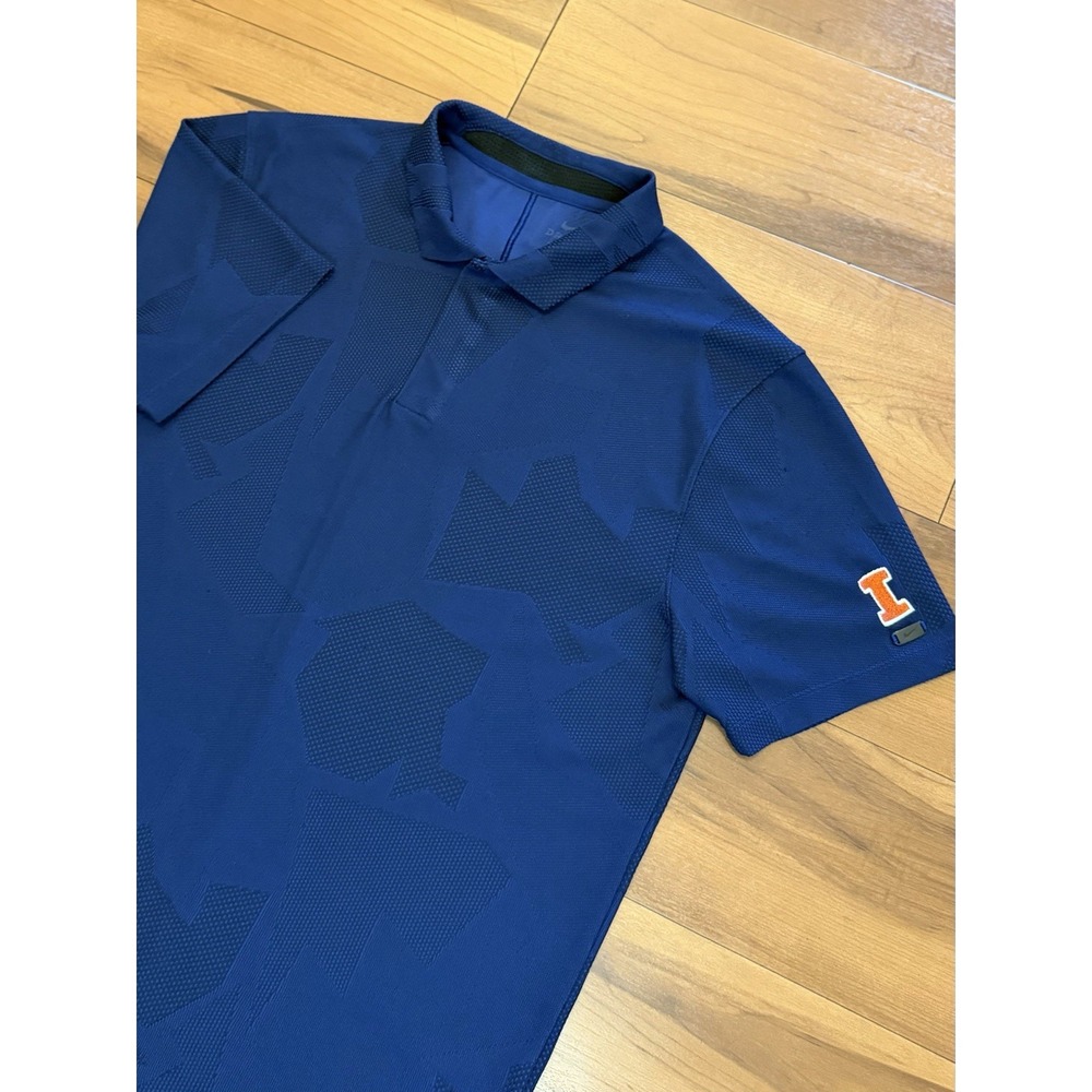 Nike Tiger Woods Polo Shirt University of Illinois Fighting Illini Men's Medium - Picture 1 of 10